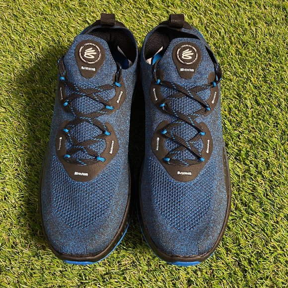 Under Armour Charged Curry Spikeless Golf Shoes Blue 3025072-001 Mens NEW main image 6